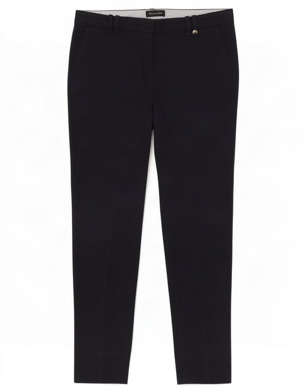 Pantaloni chino slim da donna Massimo Dutti EU 38 Small W28 L29 Blu navy
