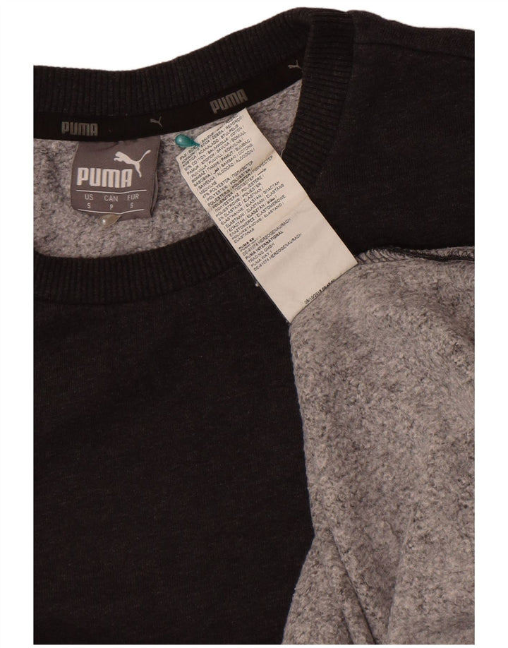Felpa da uomo Puma Maglione piccolo in cotone grigio
