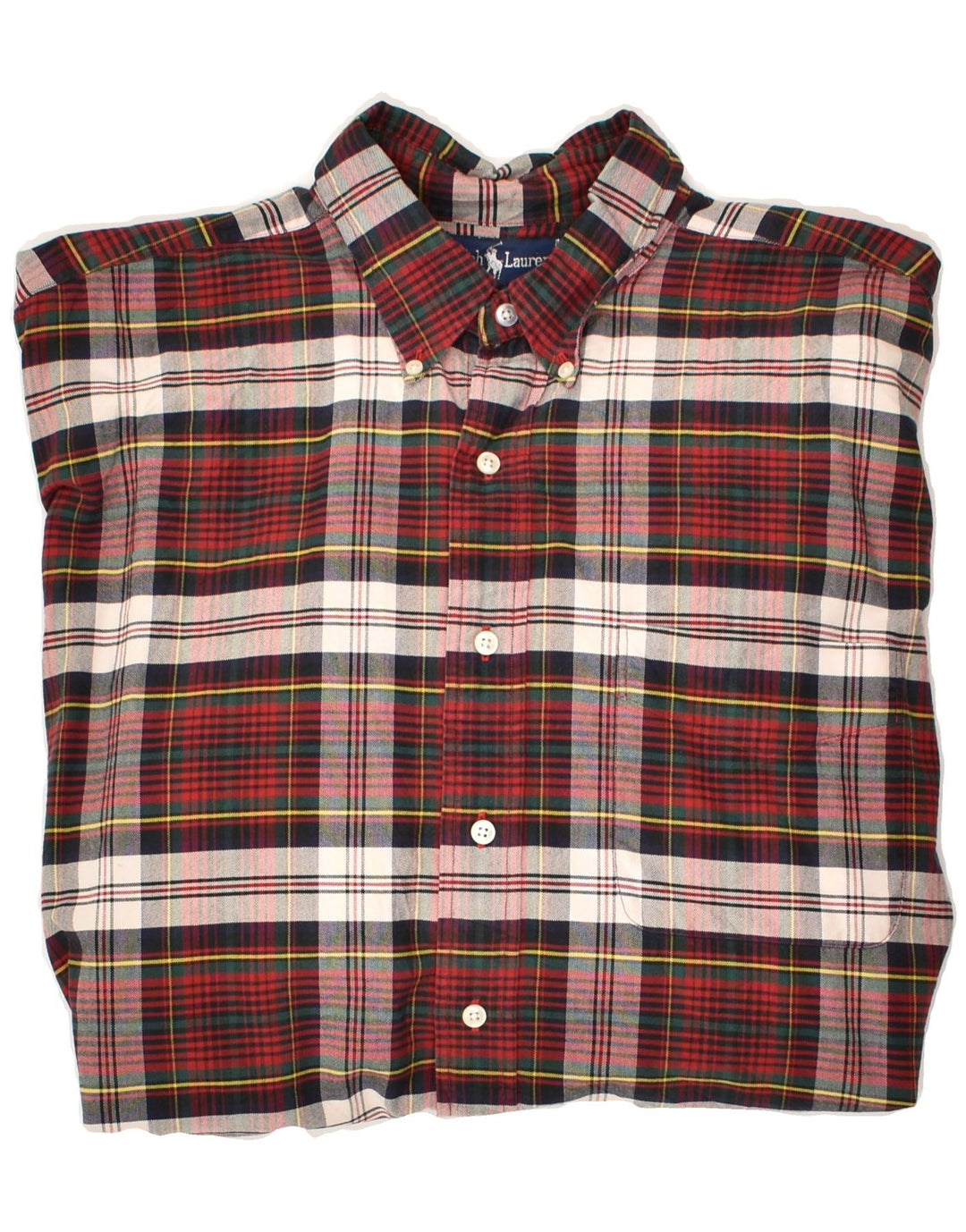 RALPH LAUREN Camicia da uomo in cotone a quadri rossi grandi