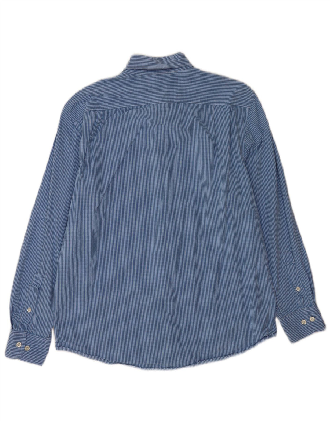 Camicia da uomo Izod in cotone a quadri blu medio