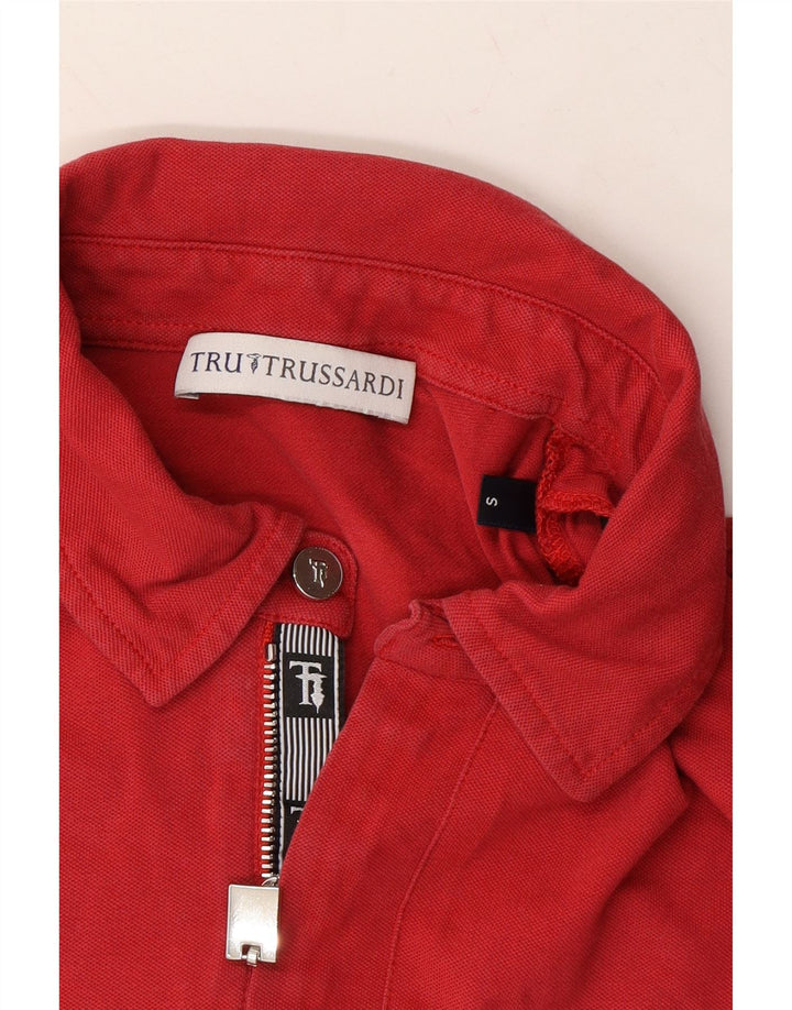 TRUSSARDI Mens Polo Shirt Small Red Cotton Vintage Trussardi and Second-Hand Trussardi from Messina Hembry 