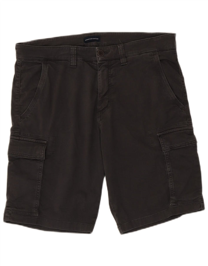 Pantaloncini cargo da uomo North Sails W34 Large in cotone grigio