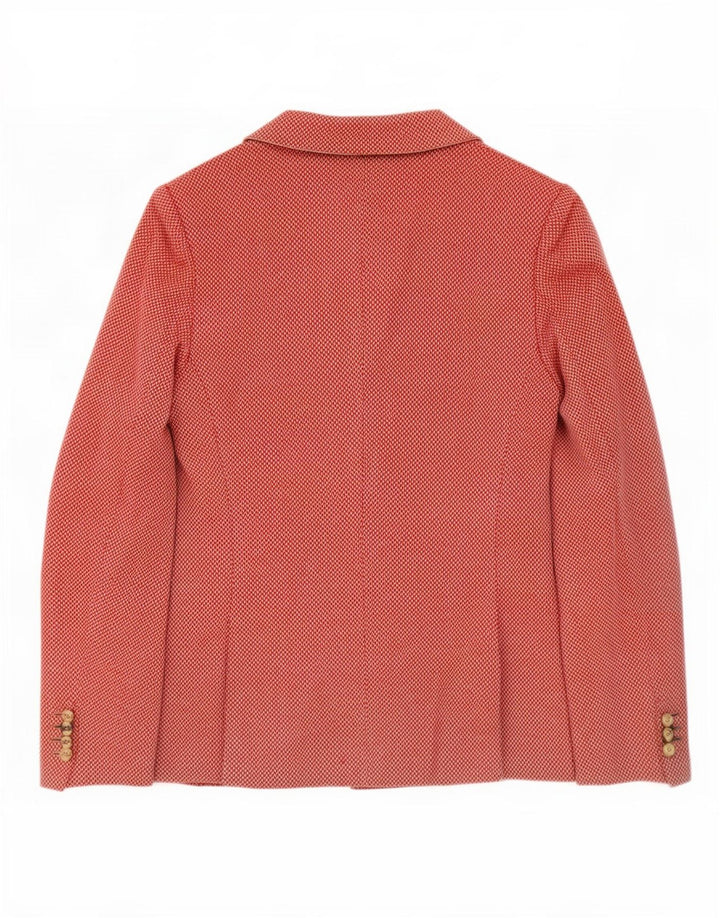 Giacca blazer a 3 bottoni da donna Aldo Savorani UK 12 rosa medio a spina di pesce