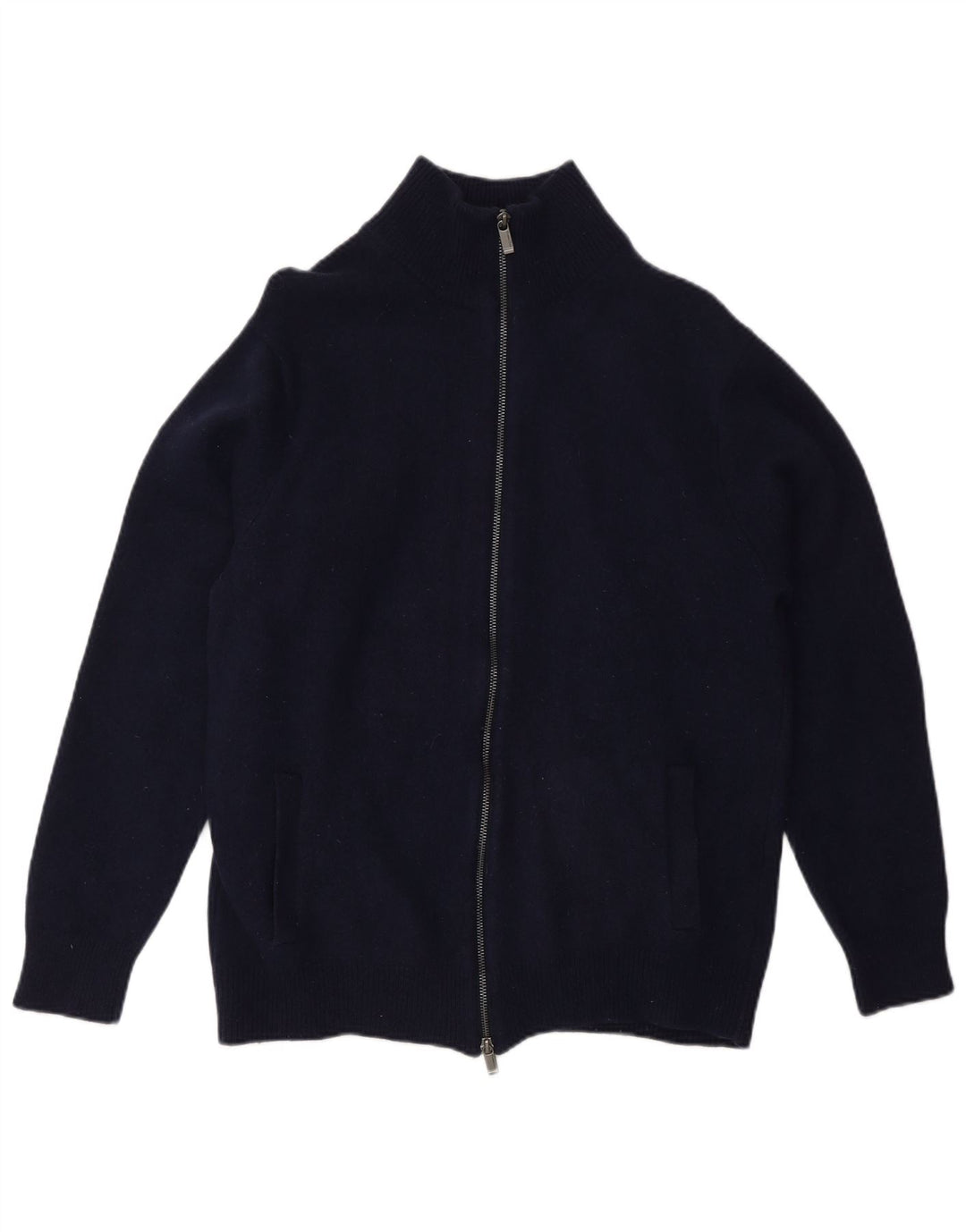 Maglione cardigan da donna Massimo Dutti UK 18 XL Lana blu navy