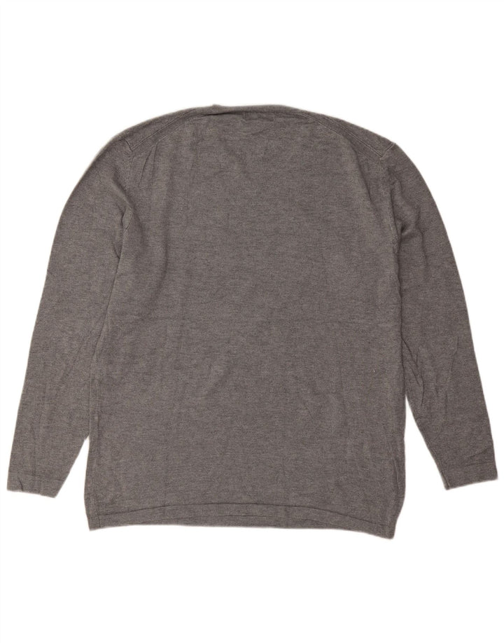 Maglione Zara da uomo con scollo a V XL grigio