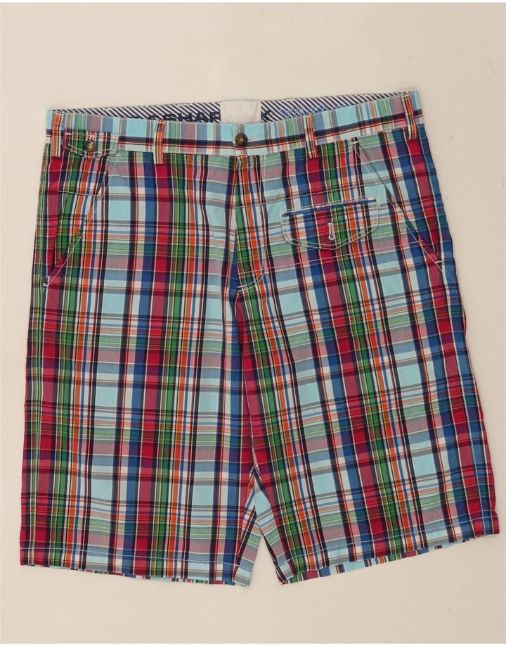 Pantaloncini chino da uomo Paul & Shark IT 48 medio W32 cotone a quadri multicolore