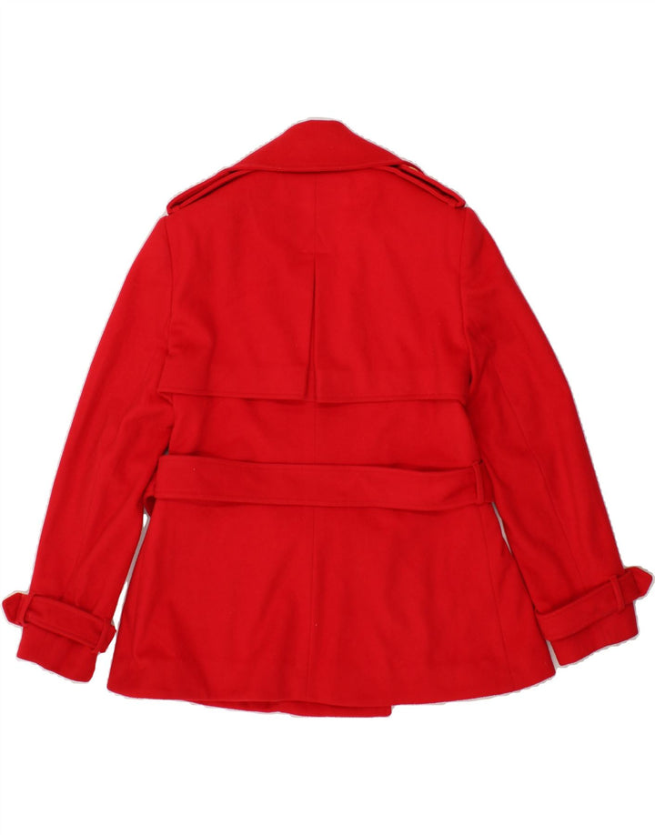 GAI MATTIOLO Womens Pea Coat IT 50 XL Red Virgin Wool Vintage Gai Mattiolo and Second-Hand Gai Mattiolo from Messina Hembry 