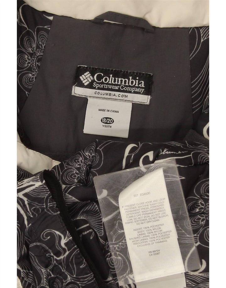 COLUMBIA Boys Hooded Windbreaker Jacket 15-16 Years Red Colourblock Vintage Columbia and Second-Hand Columbia from Messina Hembry 