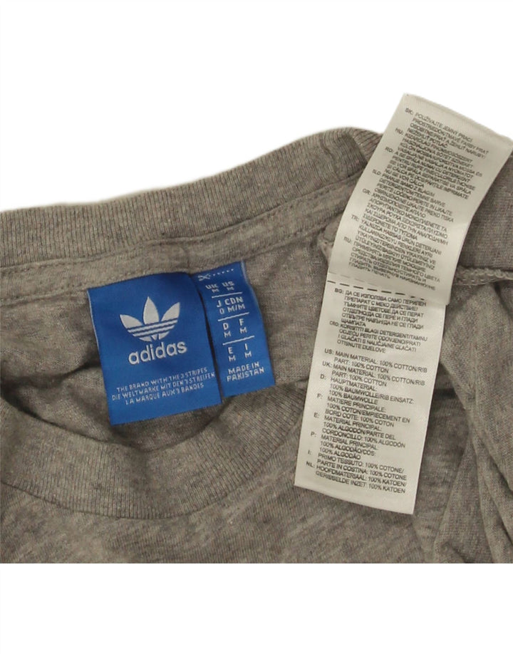 T-shirt grafica da uomo Adidas Top in cotone grigio medio