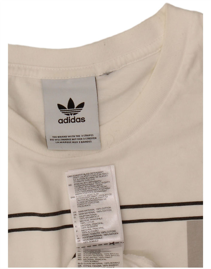 T-shirt grafica da uomo Adidas Top grande in cotone bianco