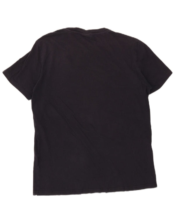 T-shirt grafica da uomo Champion Top in cotone blu navy medio