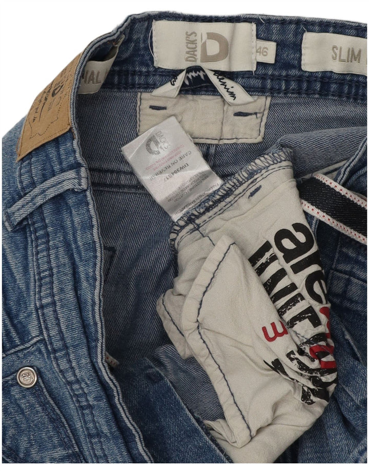 Pantaloncini di jeans slim fit da donna di Dack IT 46 Large W30 cotone blu