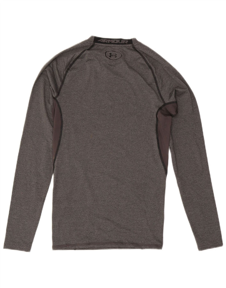Under Armour Uomo Heat Gear Top manica lunga grigio medio color block