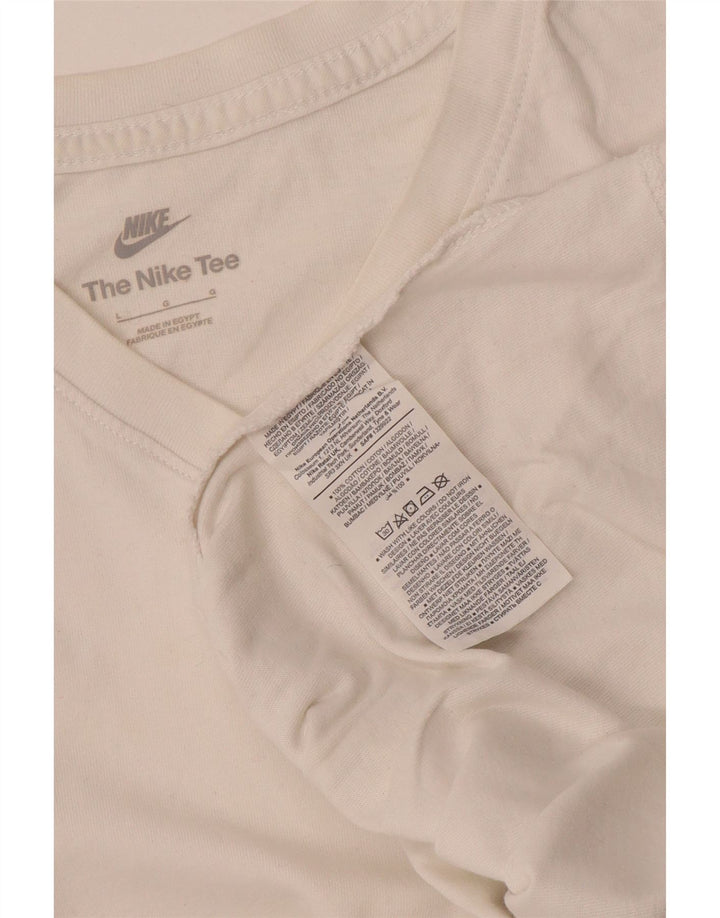 T-shirt da uomo Nike Top grande in cotone bianco