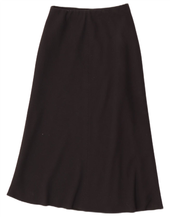 Gonna lunga da donna Marks & Spencer UK 10 piccola W26 poliestere nero