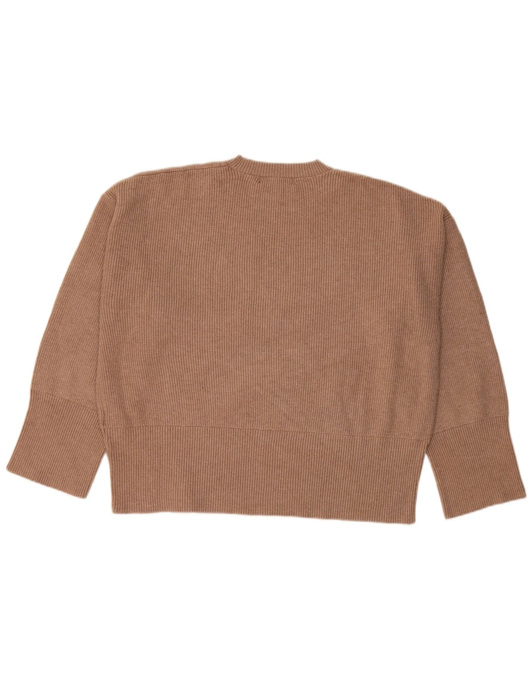 MARKS & SPENCER Maglione corto girocollo da donna UK 16 grande marrone