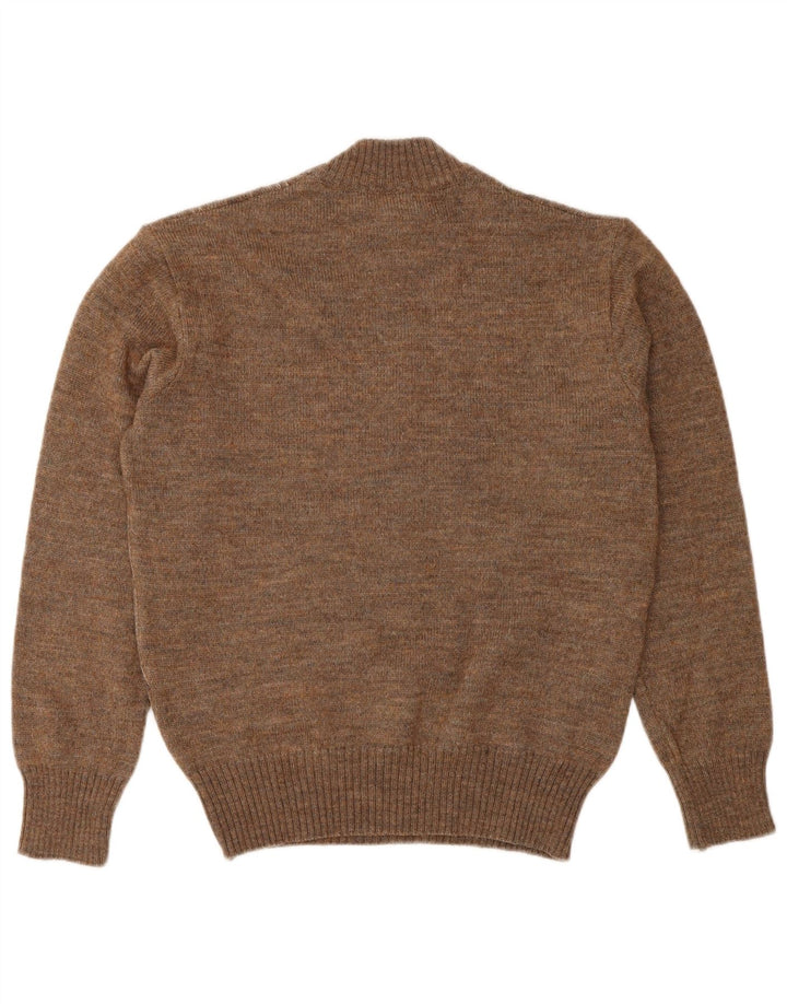 Rinaldi Maglione da uomo geometrico maglione marrone medio geometrico classico