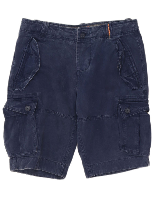 Pantaloncini cargo da uomo Superdry Large W34 in cotone blu navy
