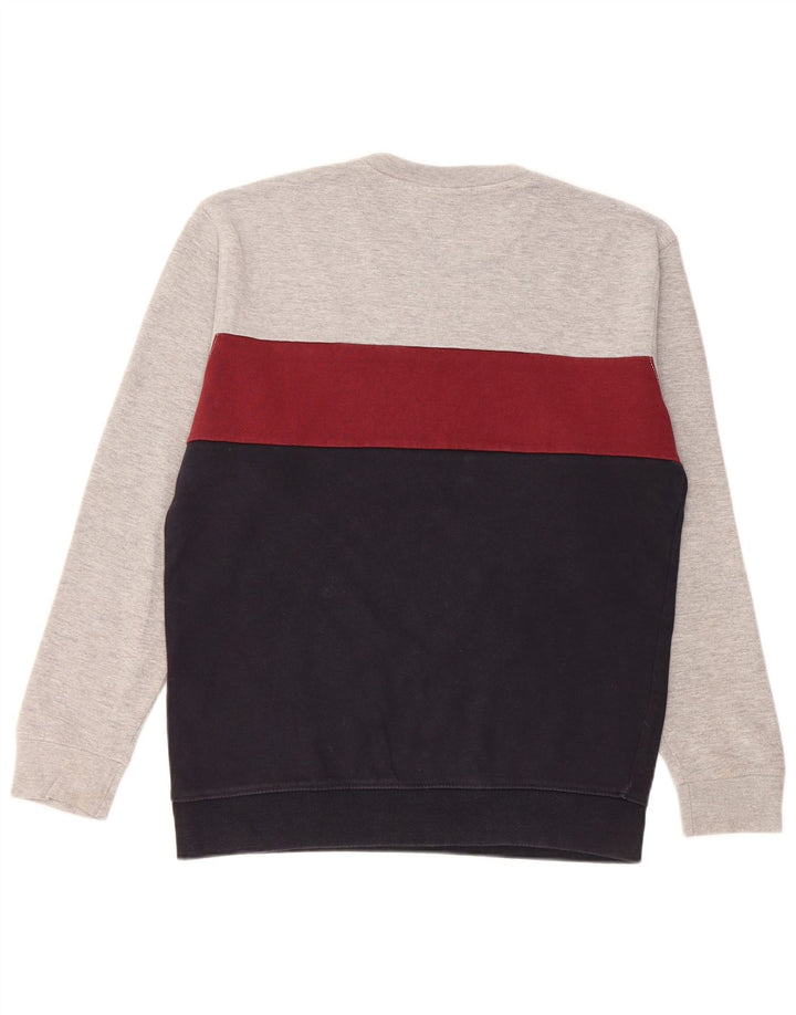 Felpa Zara da uomo, maglione grande, cotone color block multicolore