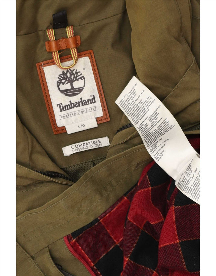 Giacca da uomo Timberland UK 40 Large in cotone kaki