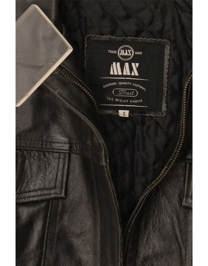 Giacca in pelle da donna Max UK 10 piccola nera