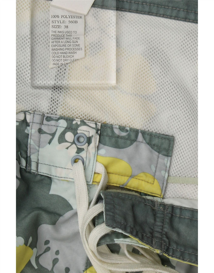 SUNDEK Mens Swimming Shorts  W38 XL Multicoloured Floral Polyester Vintage Sundek and Second-Hand Sundek from Messina Hembry 