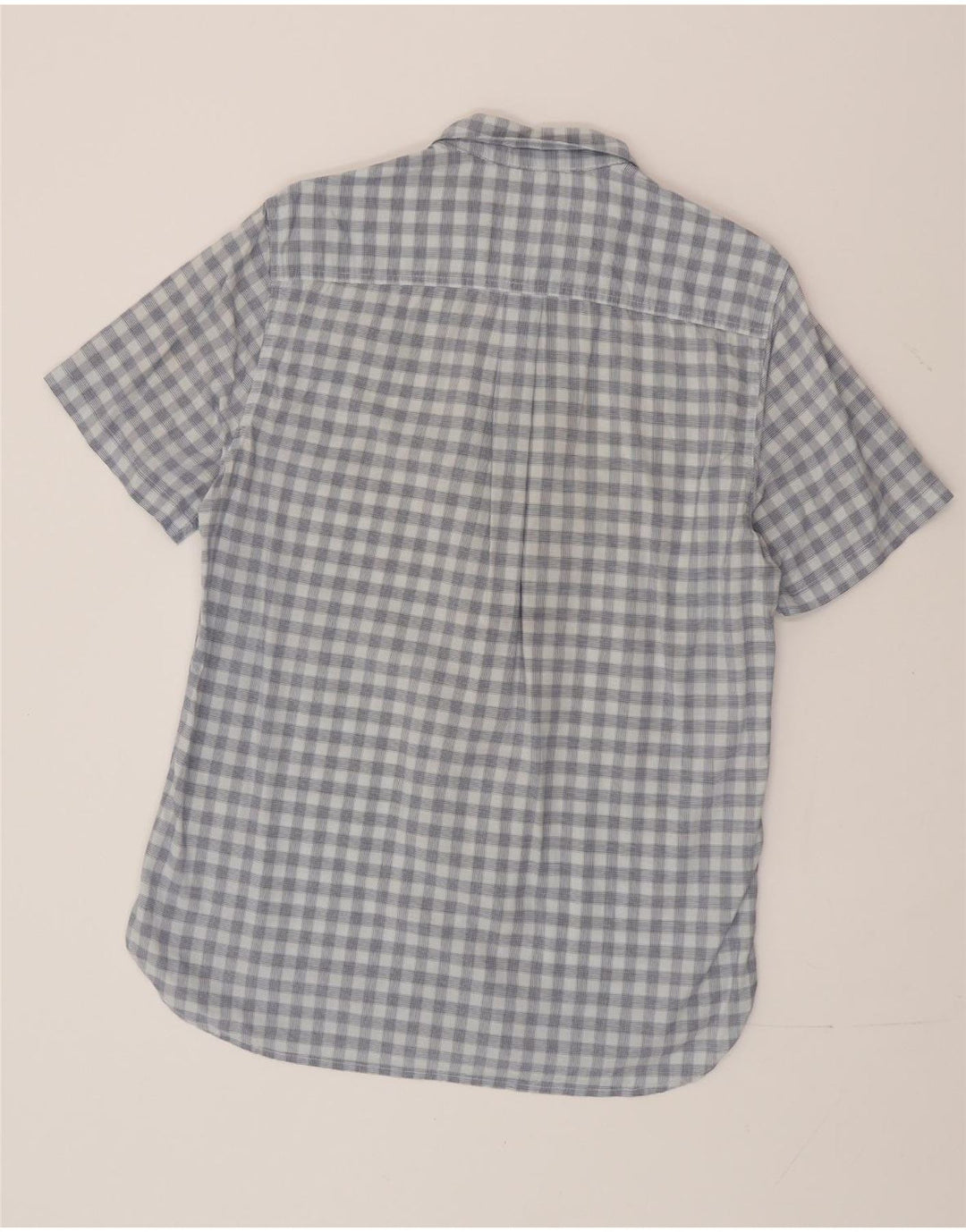Camicia a maniche corte da uomo Regular Fit Superdry in cotone a quadretti blu medio