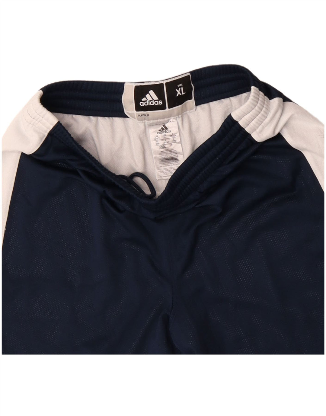 Pantaloncini sportivi Adidas da ragazzo 13-14 anni XL Blu navy in poliestere color block