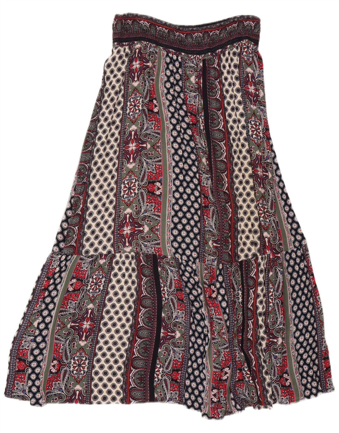 Gonna gypsy da donna Monsoon media W30 viscosa patchwork multicolore