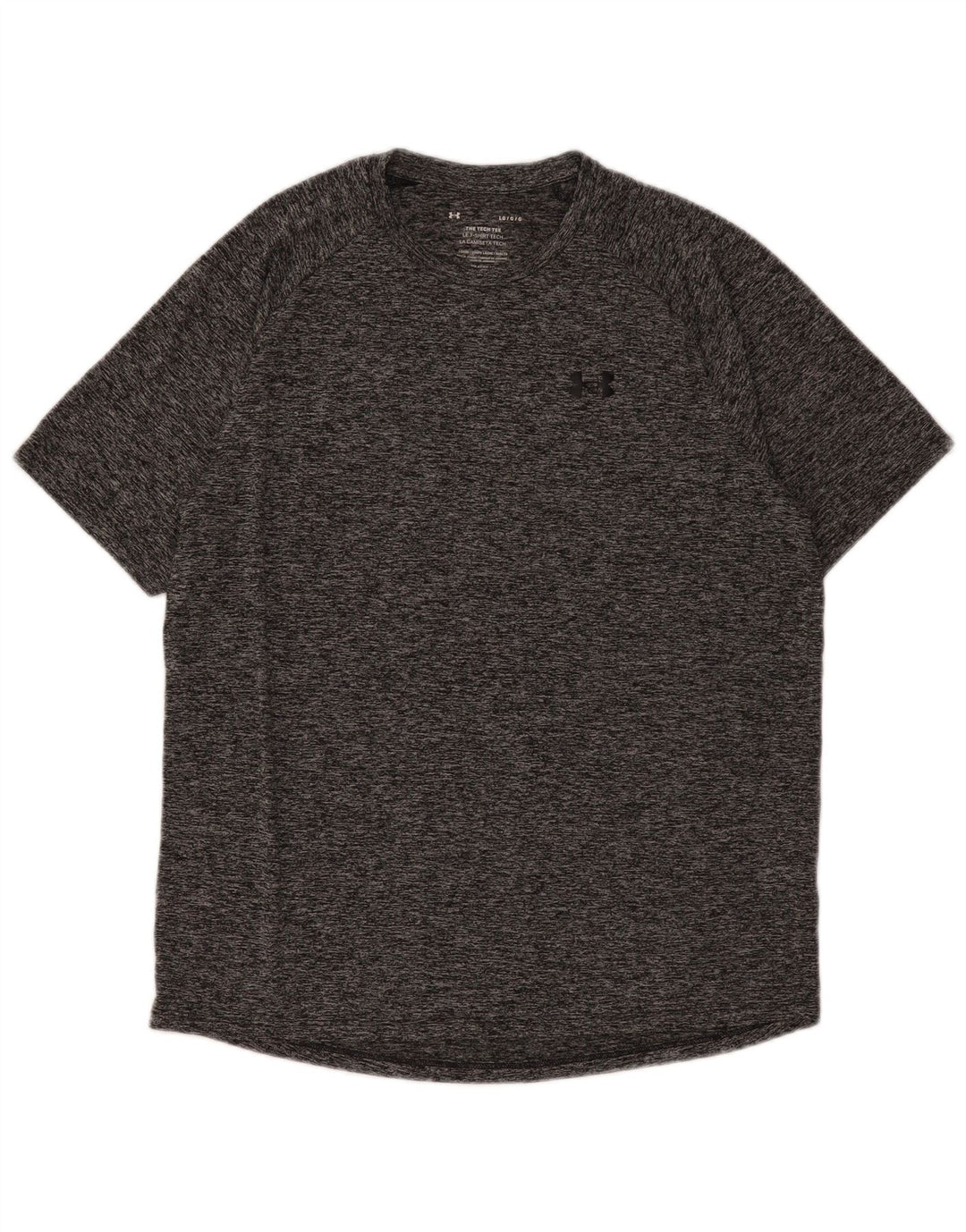 T-shirt da uomo Under Armour Top grande in poliestere chiazzato grigio
