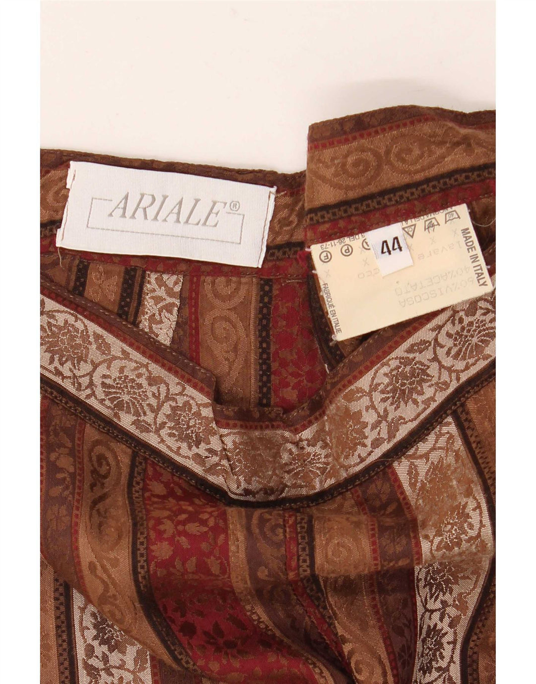 Pantaloni casual vintage da donna IT 44 medi W26 L27 a righe multicolori