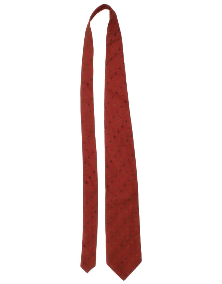Cravatta Uomo Ermenegildo Zegna Taglia Unica Rossa Seta Geometrica Classica