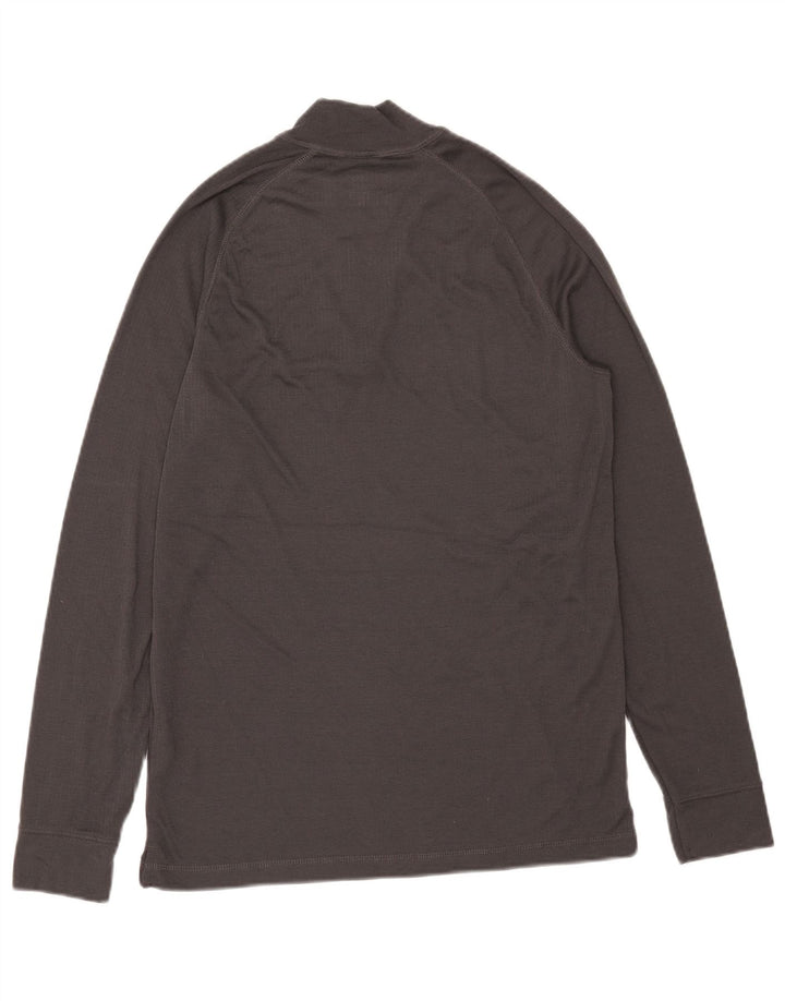 Mountain Warehouse Top da tuta pullover con zip e collo grande grigio