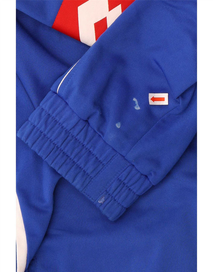 Giacca da ginnastica grafica da uomo Lotto XL XL in poliestere color block blu
