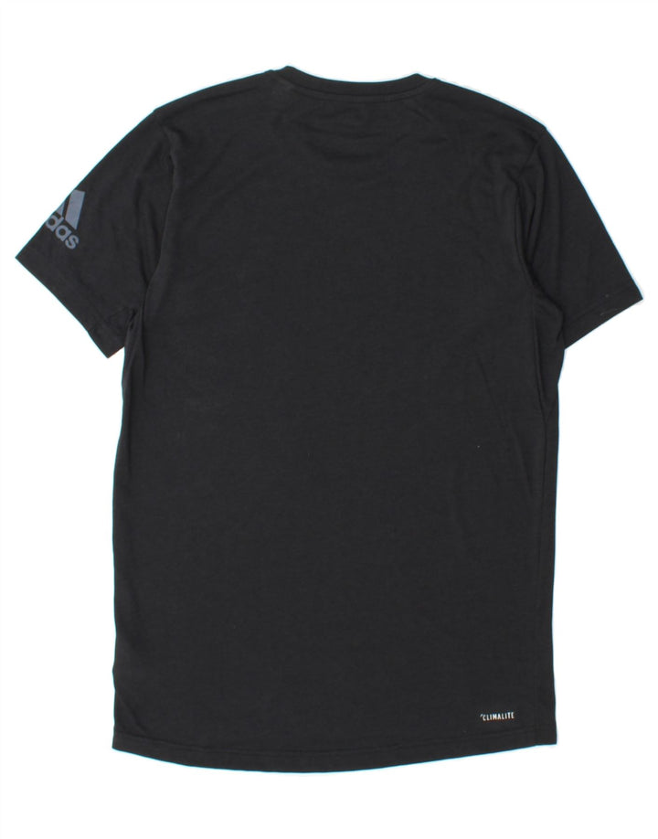 ADIDAS Mens Climalite Graphic T-Shirt Top Small Black Polyester Vintage Adidas and Second-Hand Adidas from Messina Hembry 