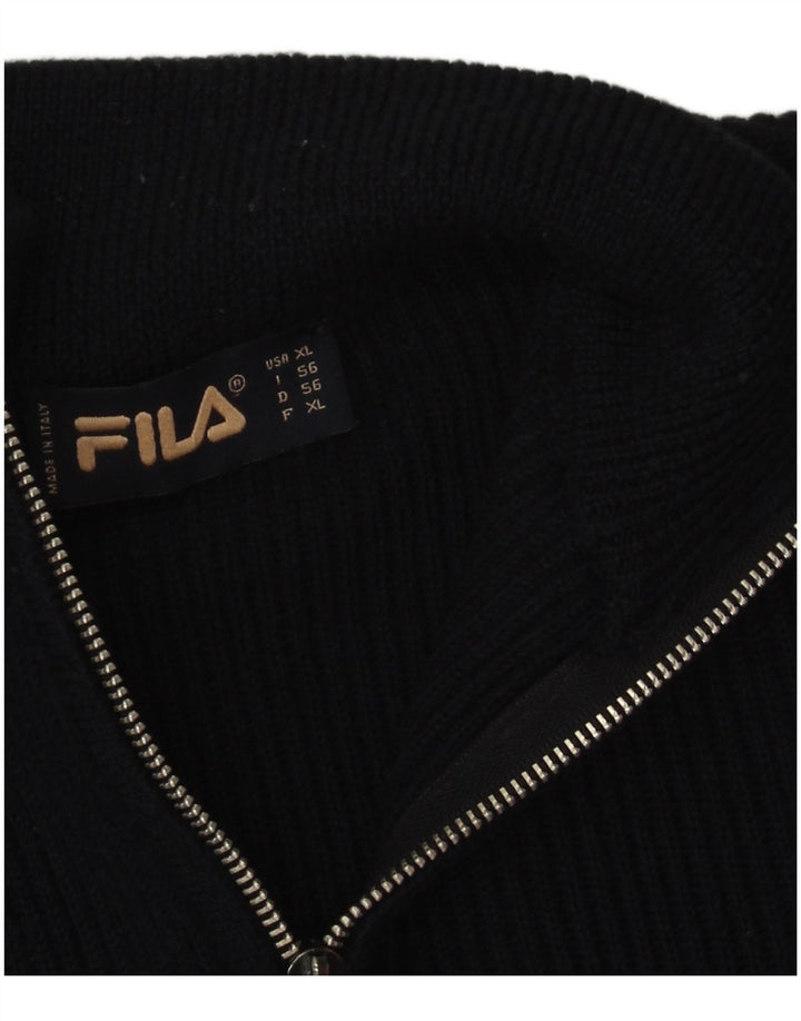 Maglione Fila da uomo con zip e collo XL blu navy