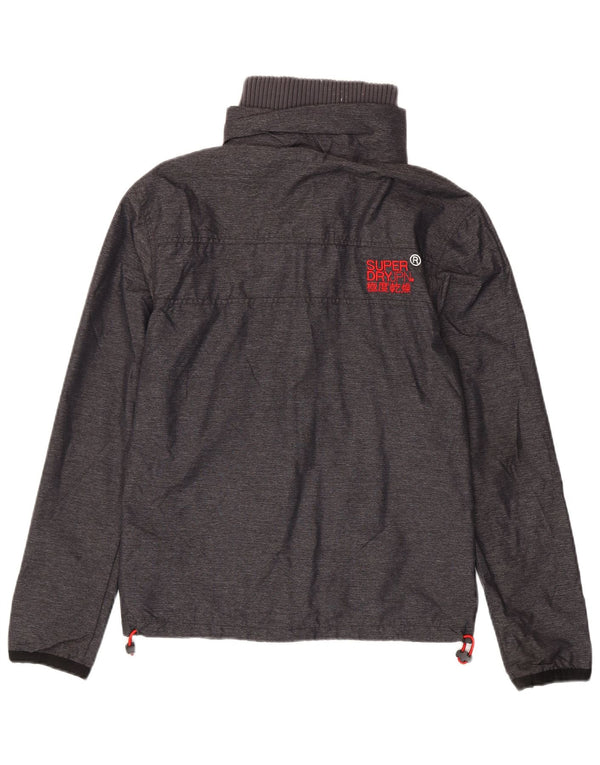 Giacca antipioggia grafica da uomo Superdry UK 36 Small Nylon grigio