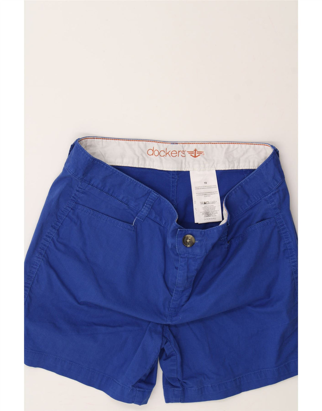 DOCKERS Womens Casual Shorts US 10 Large W32  Blue Cotton Vintage Dockers and Second-Hand Dockers from Messina Hembry 