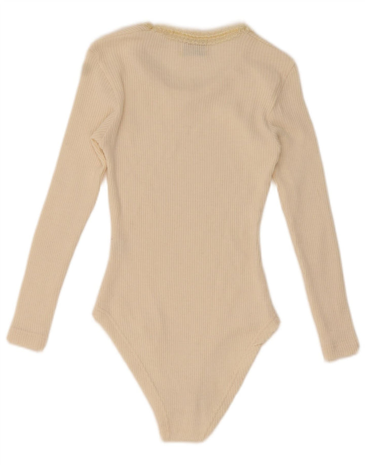 Body a maniche lunghe da donna Compagnie UK 12 medio bianco sporco