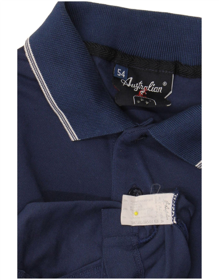Polo Uomo AUSTRALIAN L'ALPINA IT 54 XL Blu Navy Poliammide