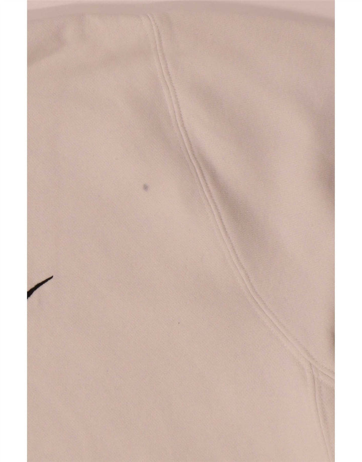Felpa con cappuccio da uomo Nike Large in cotone bianco