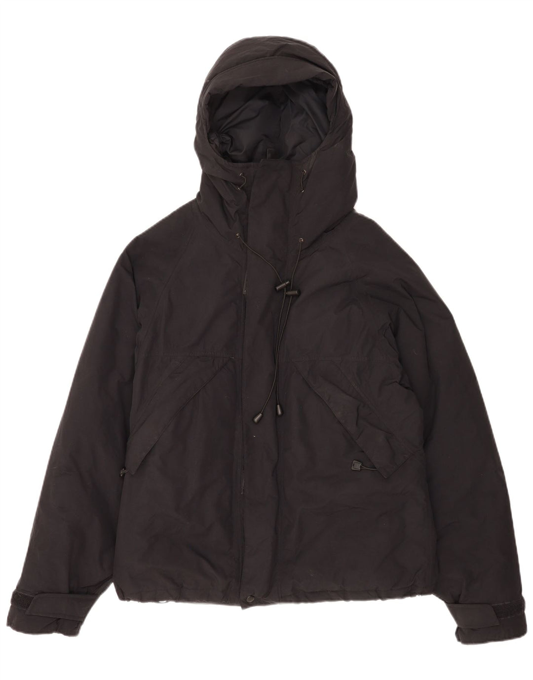 Giacca imbottita con cappuccio da uomo Alberto Aspesi UK 38 nylon nero medio