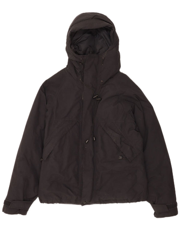 Giacca imbottita con cappuccio da uomo Alberto Aspesi UK 38 nylon nero medio