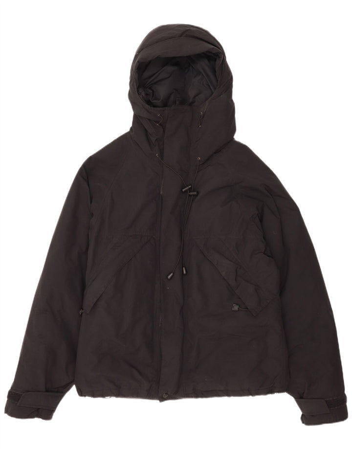 Giacca imbottita con cappuccio da uomo Alberto Aspesi UK 38 nylon nero medio