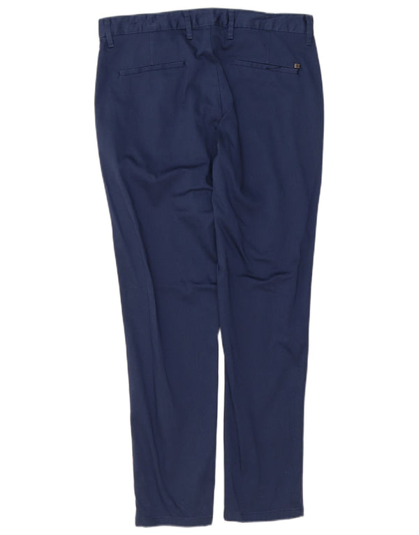 Pantaloni chino slim da uomo Zara EU 40 medio W31 L29 cotone blu navy