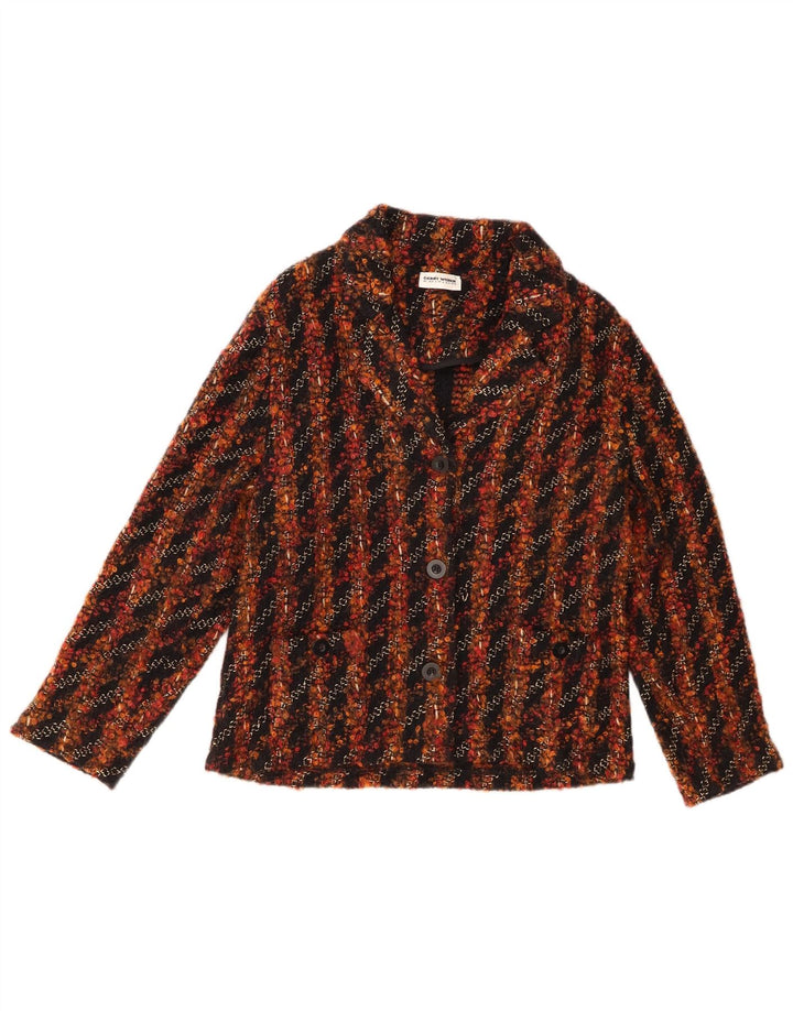 GERRY WEBER Womens Blazer Jacket UK 14 Large Multicoloured Striped
