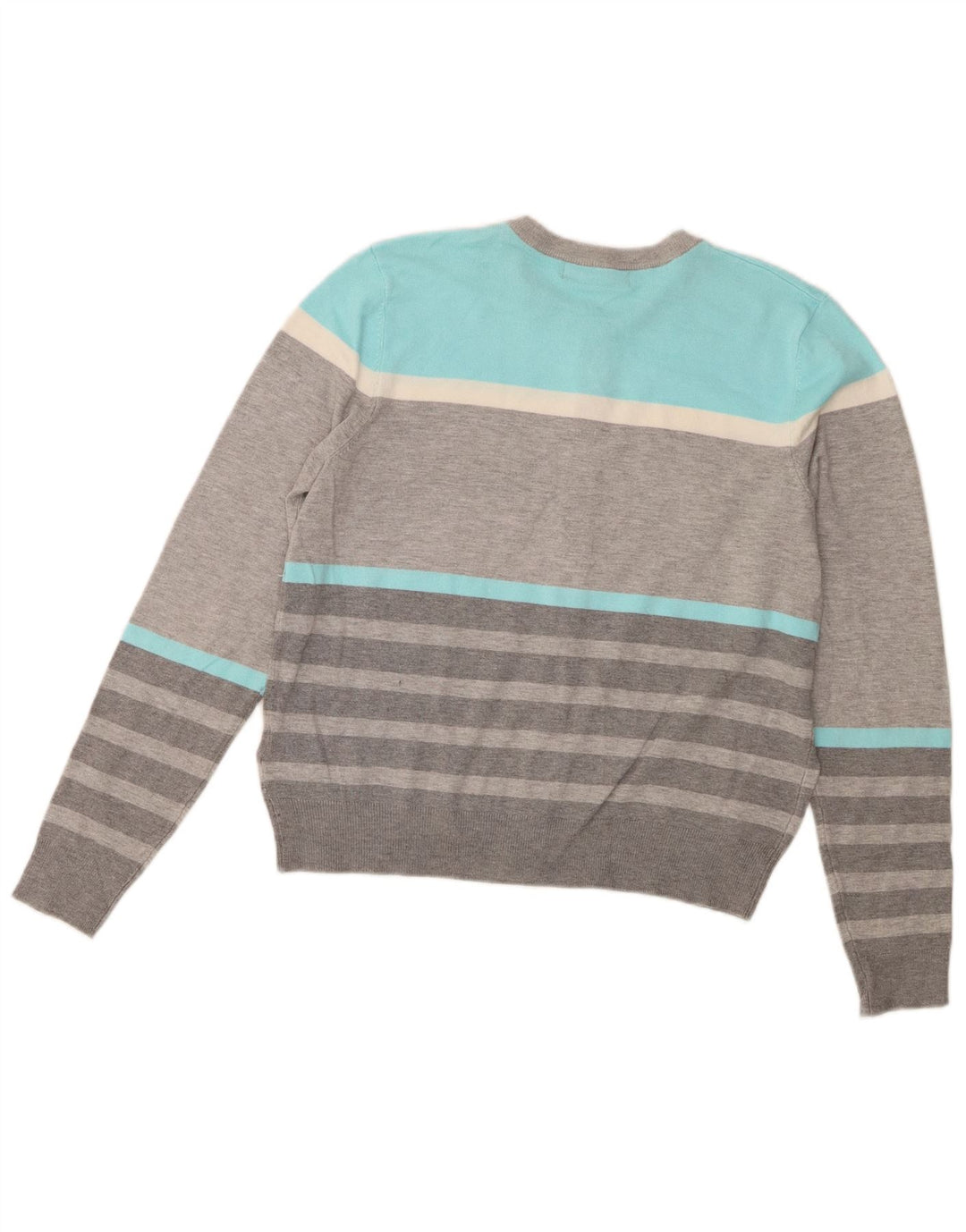 Maglione cardigan corto da donna Marks & Spencer UK 14 grandi righe grigie
