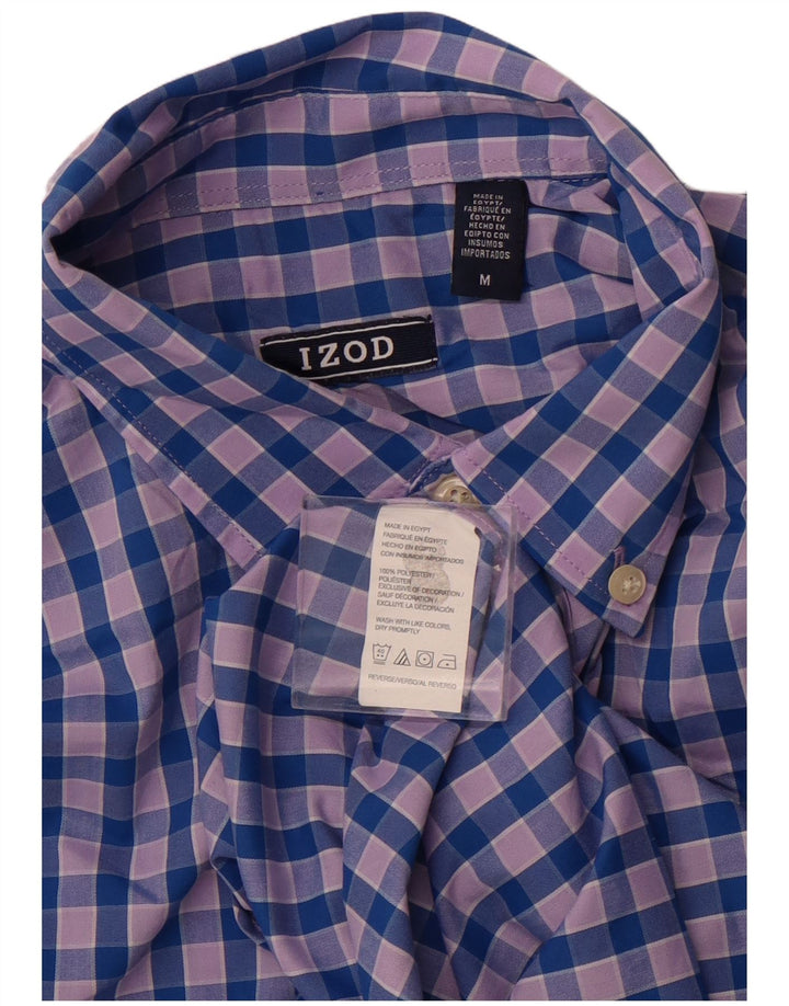 Camicia da uomo IZOD in poliestere a quadri blu medio