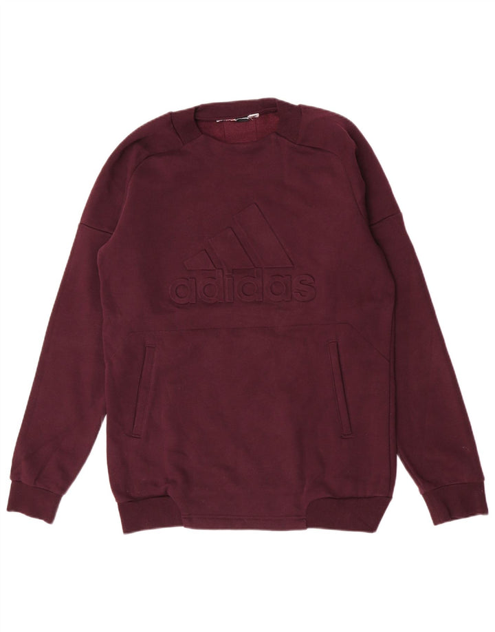Felpa grafica da uomo Adidas Maglione piccolo marrone