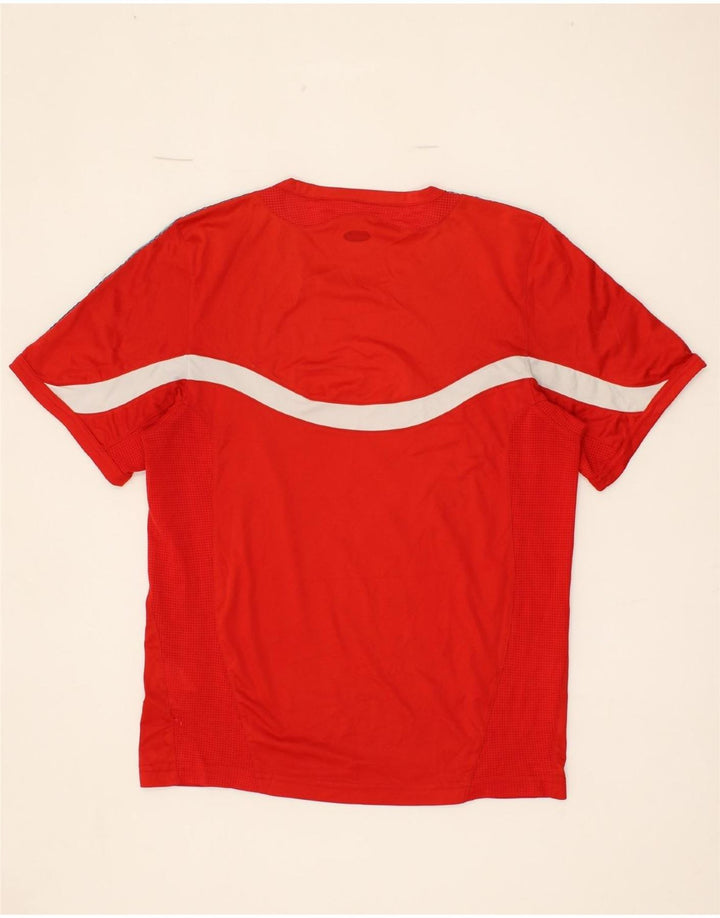 ADIDAS Mens T-Shirt Top Small Red Colourblock Polyester Vintage Adidas and Second-Hand Adidas from Messina Hembry 